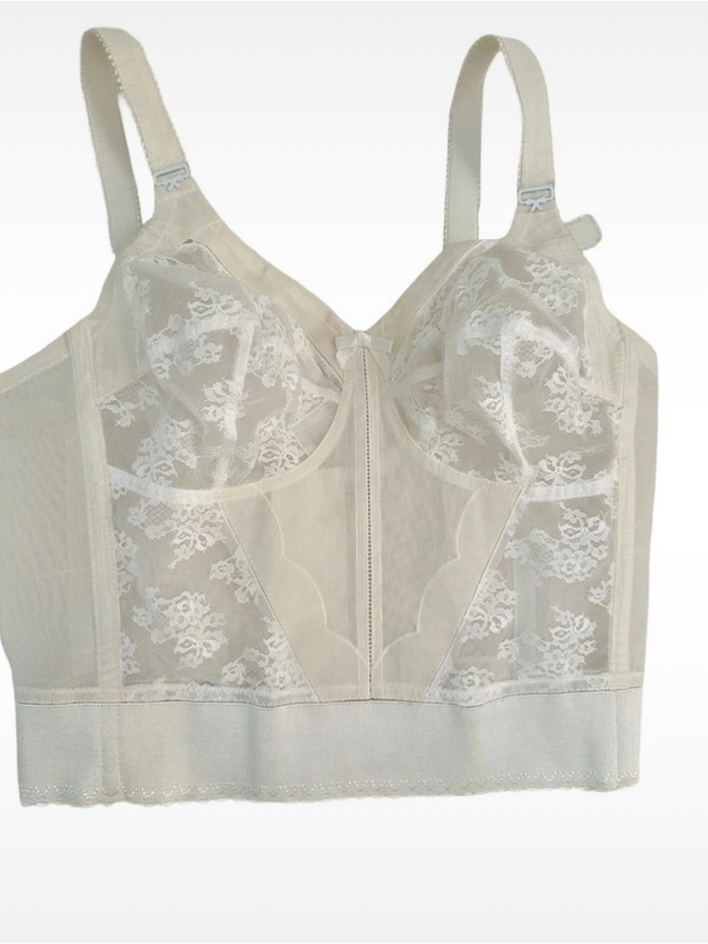 Vintage Sky Bali “Bow‑Bra” Longline Lace Bra